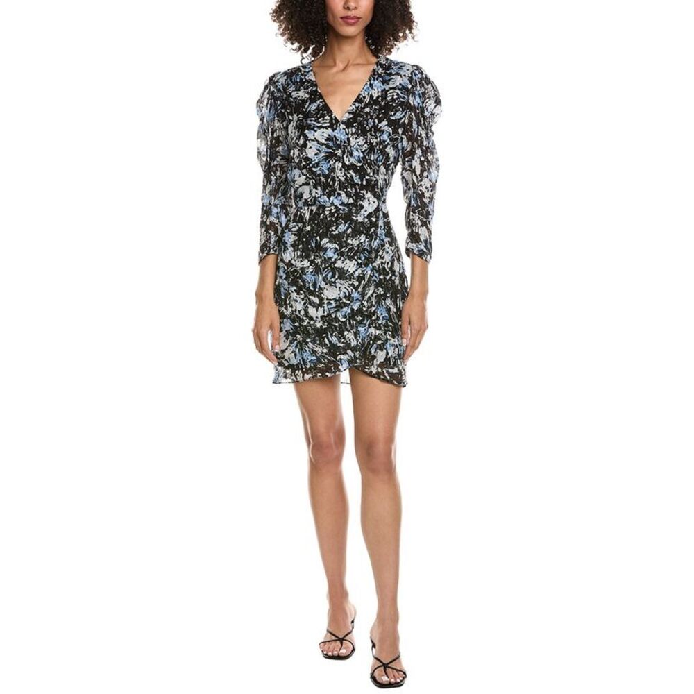 The Kooples Womens Firework Lurex Mini Dress, Blue
